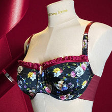 Load image into Gallery viewer, The Silks - &quot;Blissful&quot; Printed Silk Charmeuse Bra Kit