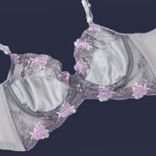 Load image into Gallery viewer, Silver Rose Lace Bra Kit