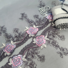 Load image into Gallery viewer, Silver Rose Lace Bra Kit