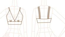Load image into Gallery viewer, BJ Bralette Downloadable Bra Pattern