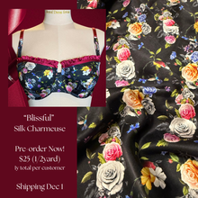 Load image into Gallery viewer, Silks - "Blissful" Printed Silk Charmeuse Bra Kit