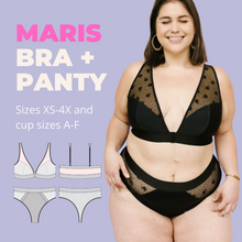 Load image into Gallery viewer, Maris Bralette and Panty Pattern by Madalynne Intimates