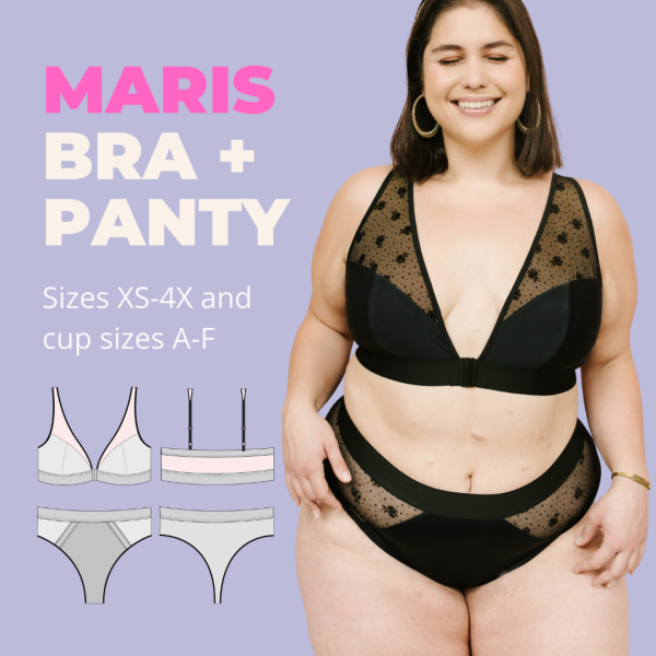 Maris Bralette and Panty Pattern by Madalynne Intimates – Bra Builders