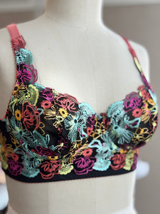"Summer Harmonies" Tulle Lace Bra Kit - Midnight Bra Builder Budget Combo