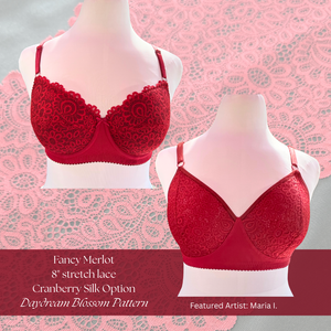 Fancy Merlot Stretch Lace Bra Kit