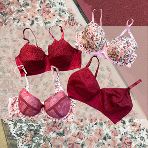 Fancy Merlot Stretch Lace Bra Kit