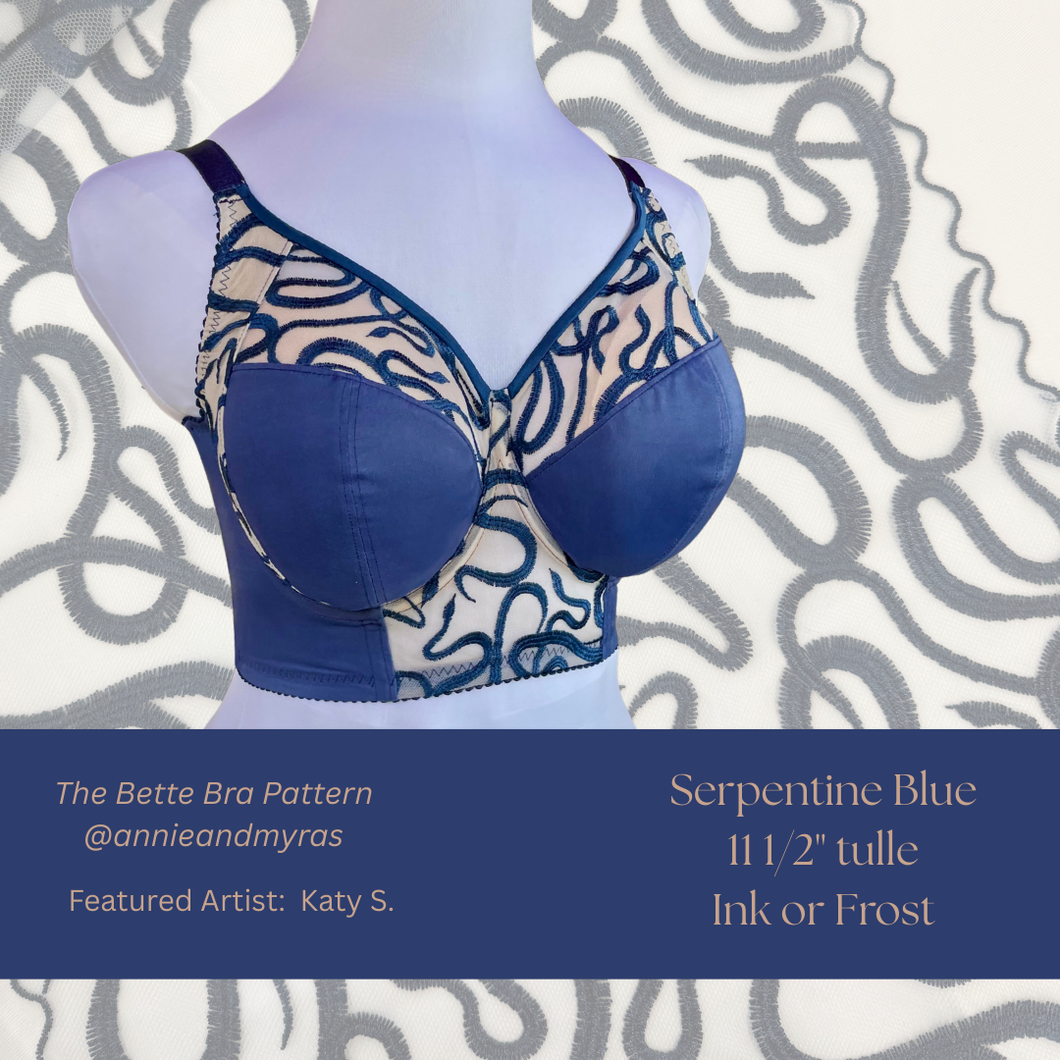 Serpentine Blue Tulle Lace Bra Kit