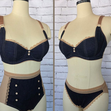 Load image into Gallery viewer, Jeanuary Stretch Denim Bra &amp; Panty Kit
