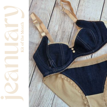 Load image into Gallery viewer, Jeanuary Stretch Denim Bra &amp; Panty Kit