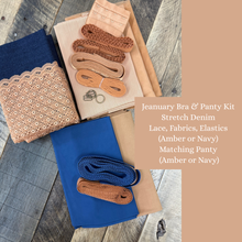 Load image into Gallery viewer, Jeanuary Stretch Denim Bra &amp; Panty Kit