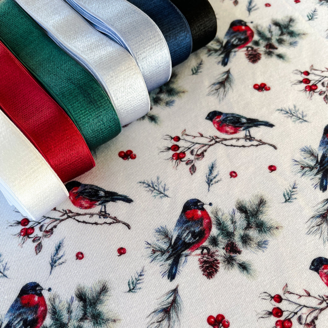 Christmas in Connecticut Bamboo Jersey Print Yardage