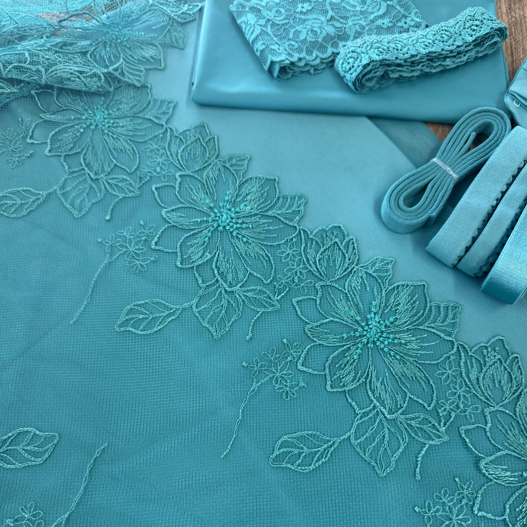 Crystal Jewel Tulle Lace Bra Kit