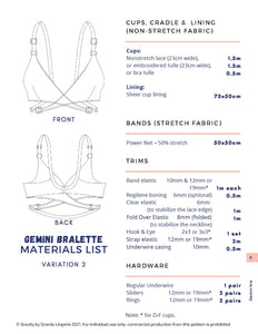 Gemini Downloadable Bra Pattern by Gravity by Grandy