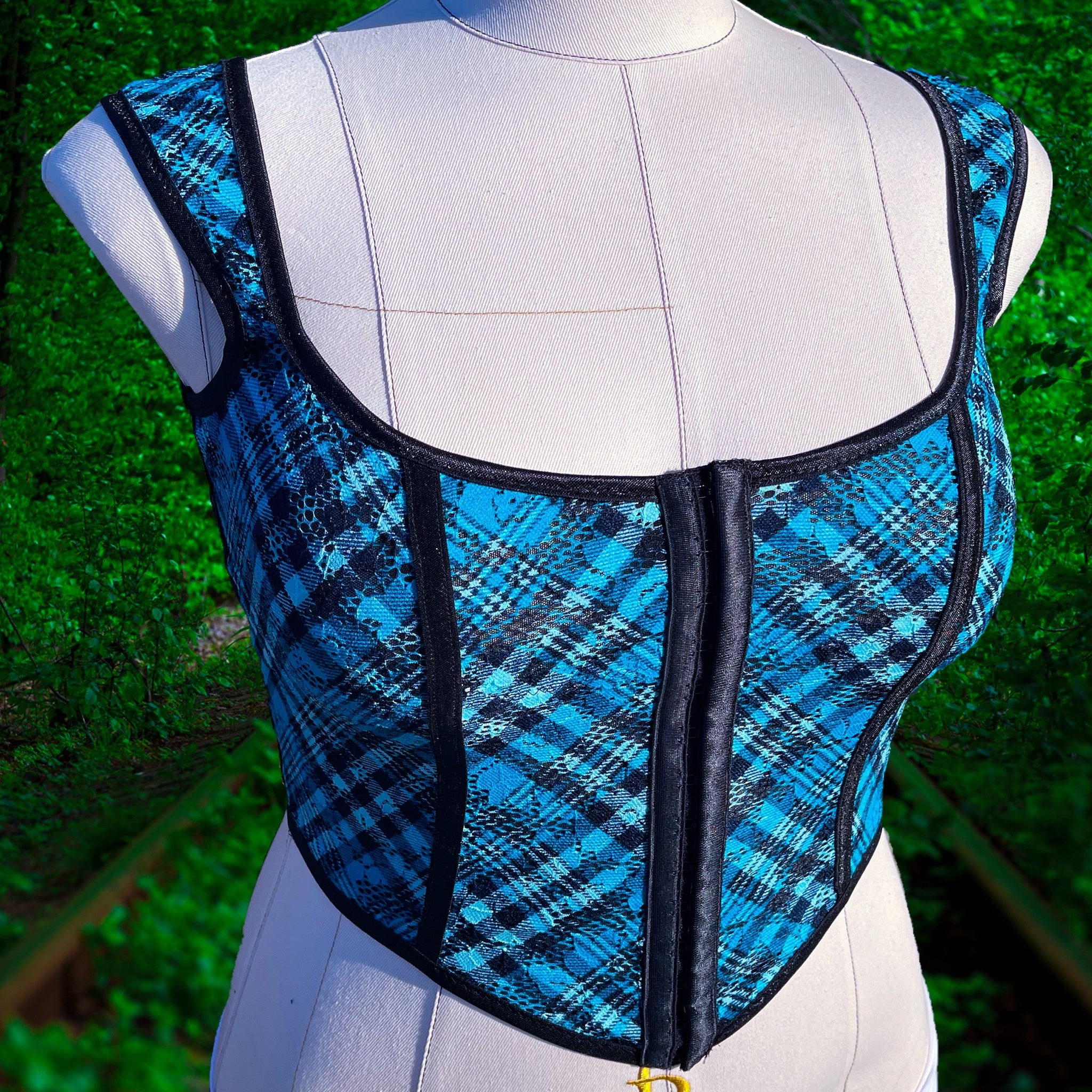 Something Special Corset Top - Blue/combo