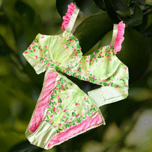 Load image into Gallery viewer, Cherry Lime Pop Lace Bra and Panty Bundle