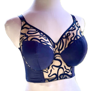 Serpentine Blue Tulle Lace Bra Kit