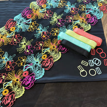 Load image into Gallery viewer, &quot;Summer Harmonies&quot; Tulle Lace Bra Kit - Midnight Bra Builder Budget Combo