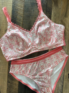 "Orange Sherbet" Super Soft Jersey Knit - Bralette Kit - Poly Blend