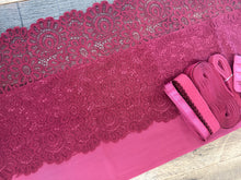 Load image into Gallery viewer, Fancy Merlot Stretch Lace Bra Kit