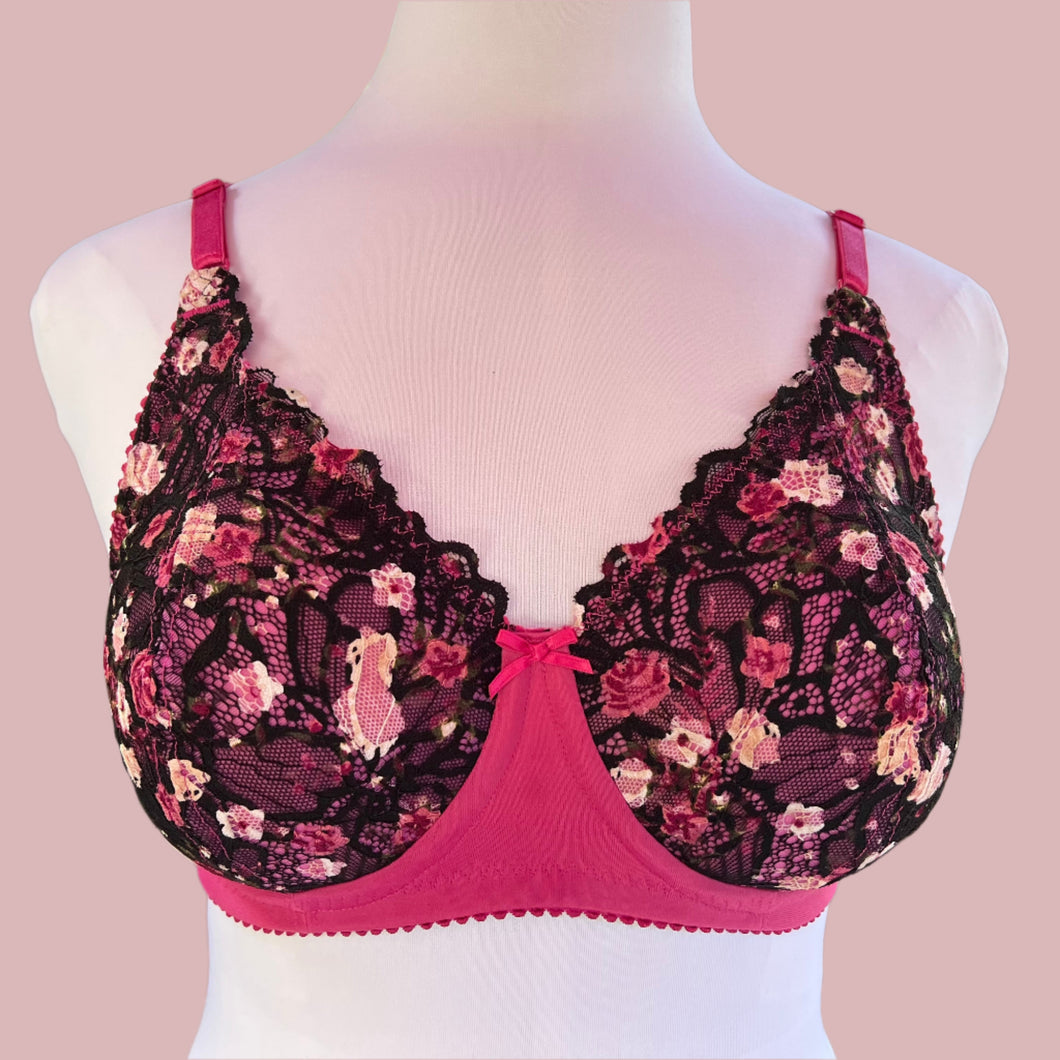 Raspberry Tea Stretch Lace Bra Kit