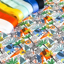 Load image into Gallery viewer, Jungle Playground Bamboo Jersey Print Yardage