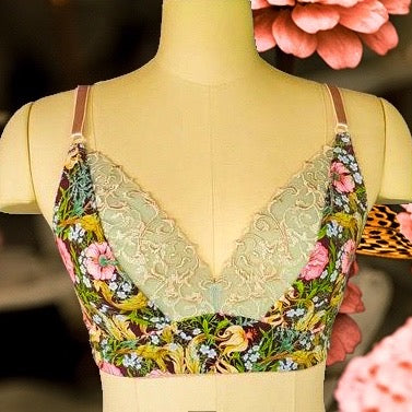 Downloadable PDF daisy Bralette Sewing Pattern, Sizes XS-L 