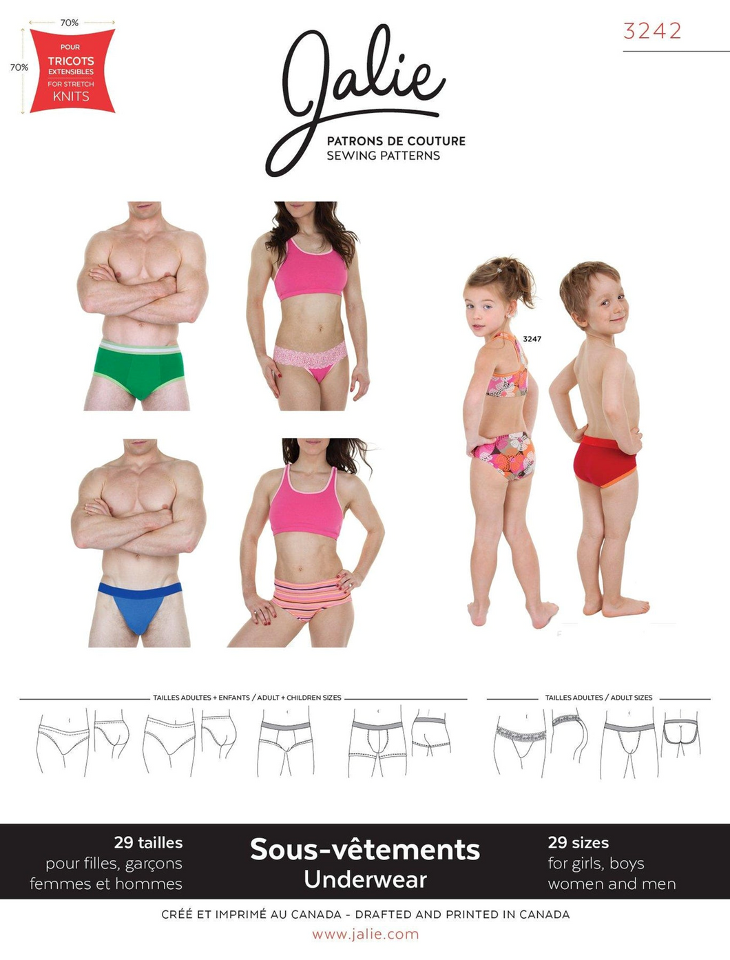 Jalie Family Underwear Pattern 3242