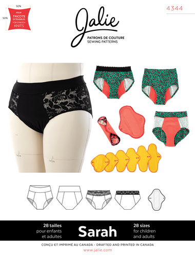 Jalie Sarah Period Panties Pattern 4344