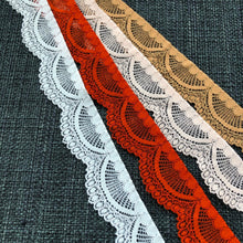 Load image into Gallery viewer, Stretch Lace #205 - 1 1/8&quot; Dye to Match Lace
