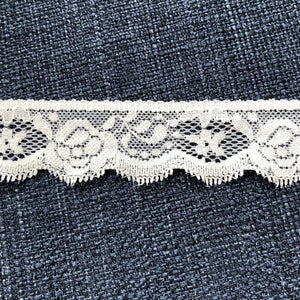 Stretch Lace #122 - 1 1/4" Natural White Dye to Match Lace