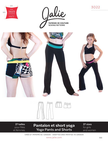 Jalie Yoga Pants and Shorts Pattern 3022
