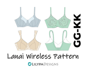 Lanai Wireless Bra Pattern - All Sizes