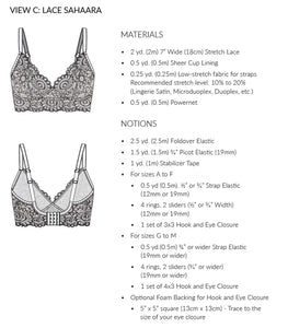 Sahaara Downloadable Bra Pattern