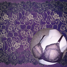 Load image into Gallery viewer, Tulle Lace 126- 8 3/4" Smoke and Mirrors lace