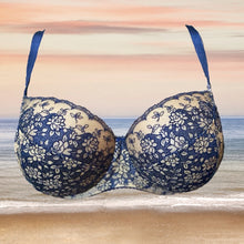 Load image into Gallery viewer, Dark Washed Denim Lace Bra Kit