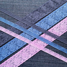 Load image into Gallery viewer, Stretch Lace #500 - 1/2&quot; Bright White Dye to Match Lace - &quot;Daisy Petals&quot;