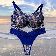 Load image into Gallery viewer, Dark Washed Denim Lace Bra Kit