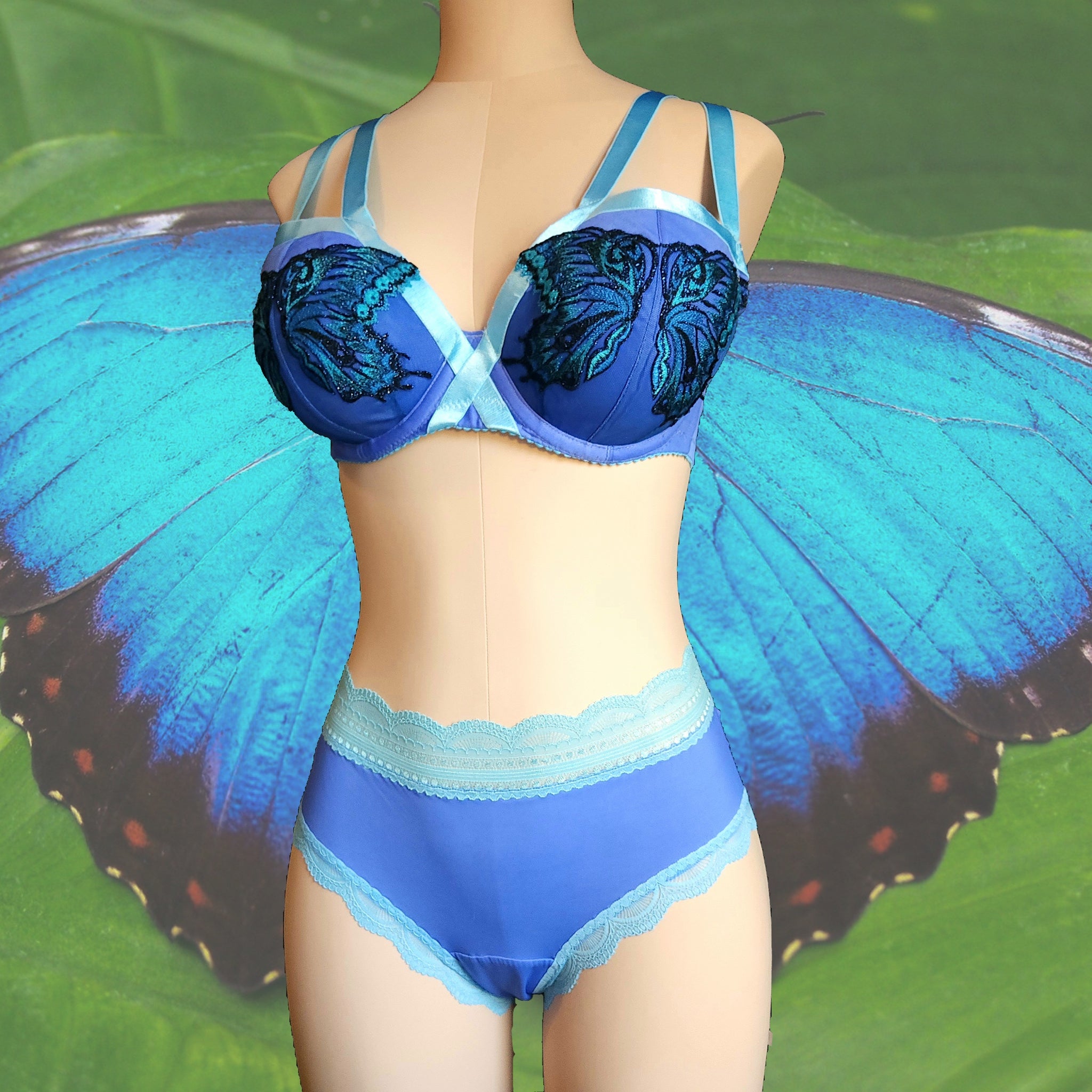 Butterfly bra and panty hot sale set