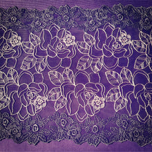 Load image into Gallery viewer, Tulle Lace 126- 8 3/4" Smoke and Mirrors lace