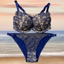 Load image into Gallery viewer, Dark Washed Denim Lace Bra Kit